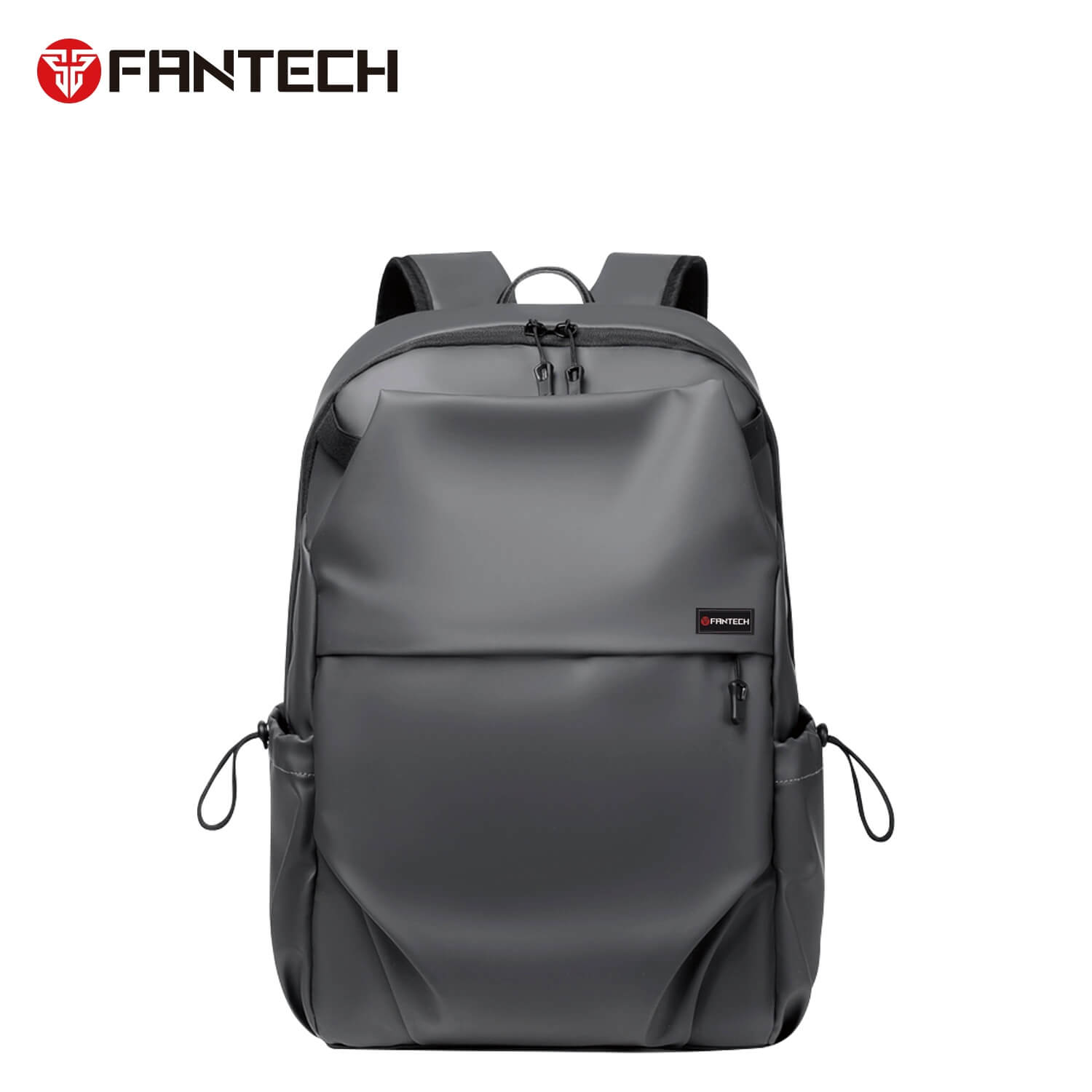 Fantech Oxford BG896 backpack, gray, stylish design with multiple pockets, featuring the Fantech logo. Fantech Oxford BG896 backpack, gray, stylish design with multiple pockets, featuring the Fantech logo.